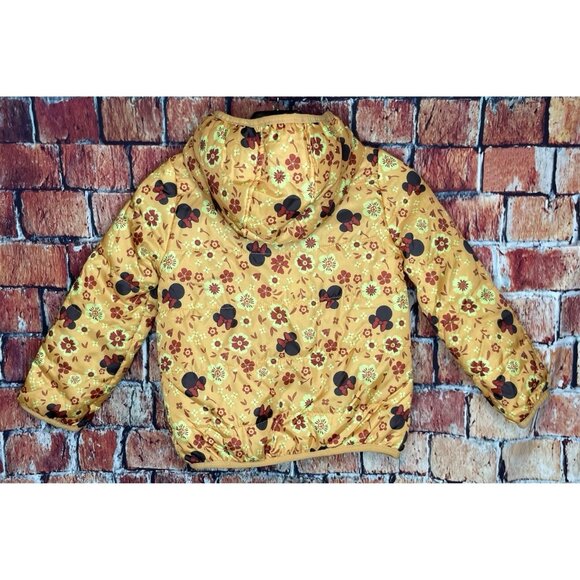 Disney Junior Minnie Mouse Lightweight Full Zip Jacket Girls 6X Hooded Pockets - Picture 2 of 4